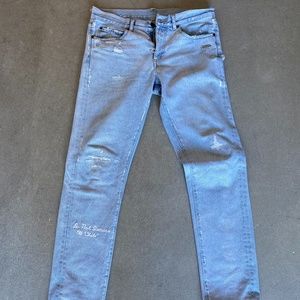 Mens Off White Jeans, Blue color, Size 33